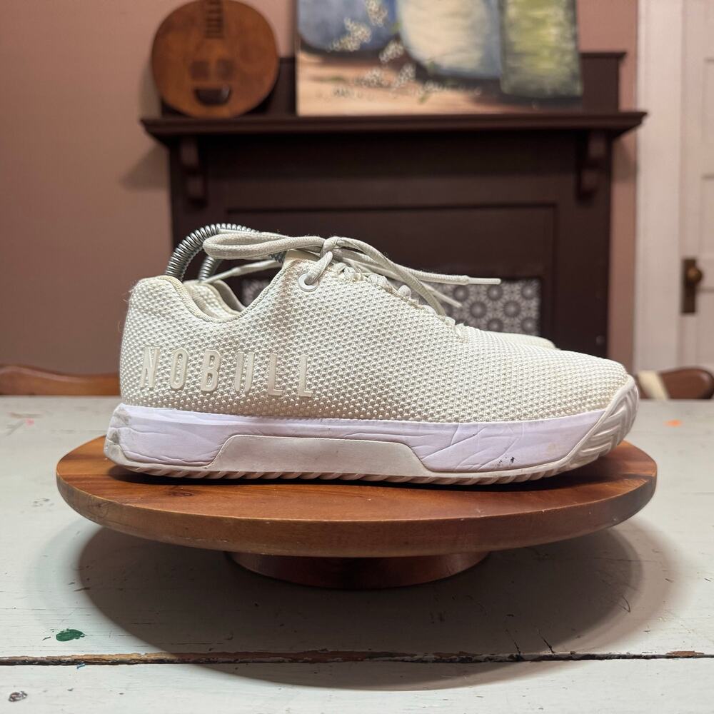 NOBULL Superfrabric Mens Size 6.5 White Sneaker Shoes
